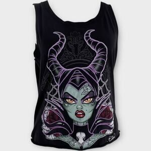 Maleficent Mistress of Evil Lowbrow Art Company Tank Top Miss Cherry Martini